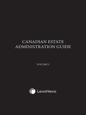 cover image of Canadian Estate Administration Guide